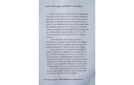 lettre aux parents